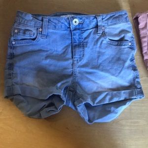 Celebrity pink jean shorts